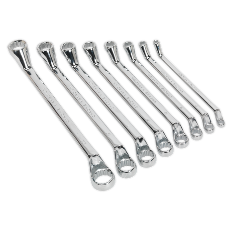Sealey S0405 Siegen Deep Offset Ring Spanner Set 8pc