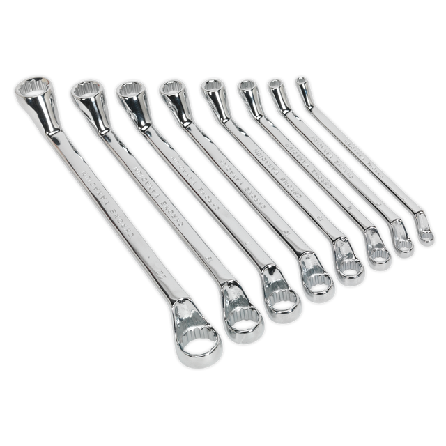Sealey S0405 Siegen Deep Offset Ring Spanner Set 8pc
