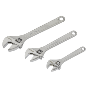 Sealey S0448 Siegen Adjustable Wrench Set 3pc