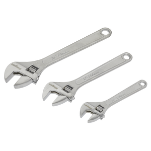 Sealey S0448 Siegen Adjustable Wrench Set 3pc