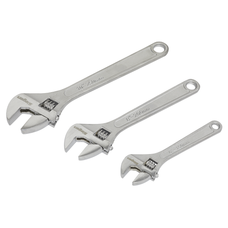 Sealey S0448 Siegen Adjustable Wrench Set 3pc