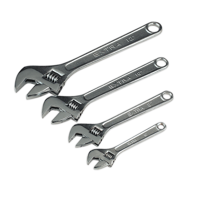 Sealey S0449 Siegen Adjustable Wrench Set 4pc