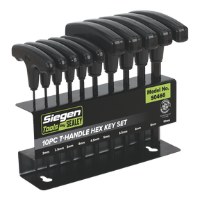 Sealey S0466 Siegen T-Handle Hex Key Set 10pc