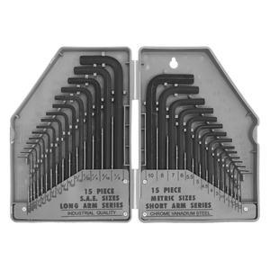 Sealey S0484 Siegen Metric/Imperial Long/Short-Arm Hex Key Set 30pc - additional view 4