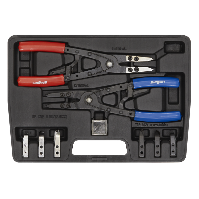 Sealey S0553 Siegen Internal/External Circlip Pliers Set 265mm - additional view 5