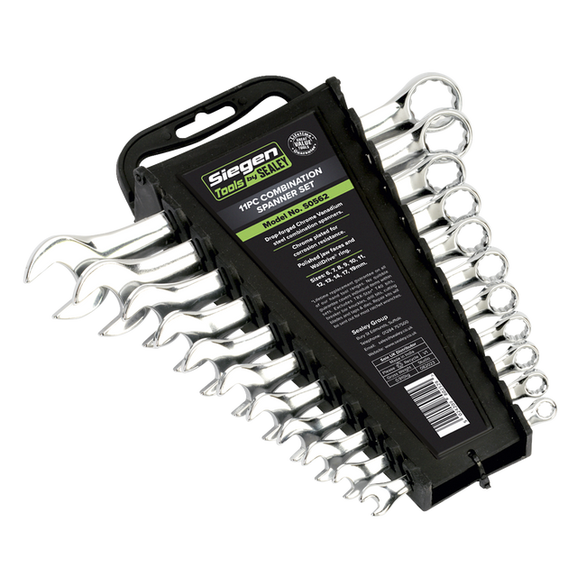 Sealey S0562 Siegen Combination Spanner Set 6-19mm 11pc