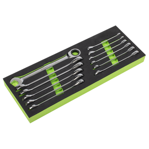 Sealey S0634 Siegen Ratchet Combination Spanner Set 12pc