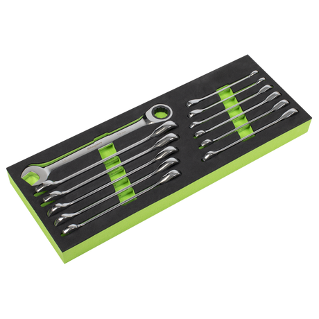 Sealey S0634 Siegen Ratchet Combination Spanner Set 12pc