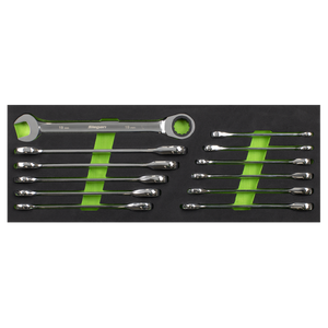 Sealey S0634 Siegen Ratchet Combination Spanner Set 12pc - additional view 4