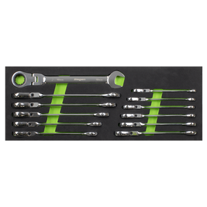 Sealey S0635 Siegen Flexi-Head Combination Ratchet Spanner Set 12pc - additional view 4