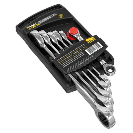 Sealey S0636 Siegen Double End Ratchet Ring Spanner Set 6pc - additional view 2