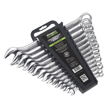 Sealey S0714 Siegen Imperial Combination Spanner Set 14pc
