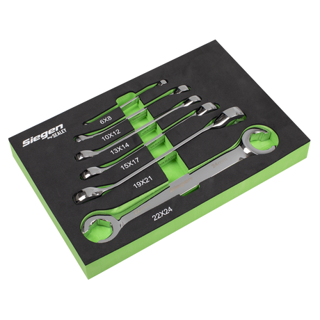 Sealey S0767 Flare Nut Spanner Set in EVA Foam Tray 6pc