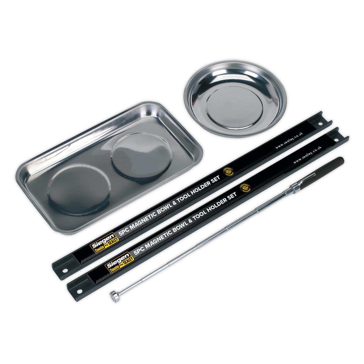 Sealey S0773 Siegen Magnetic Bowl & Tool Holder Set 5pc