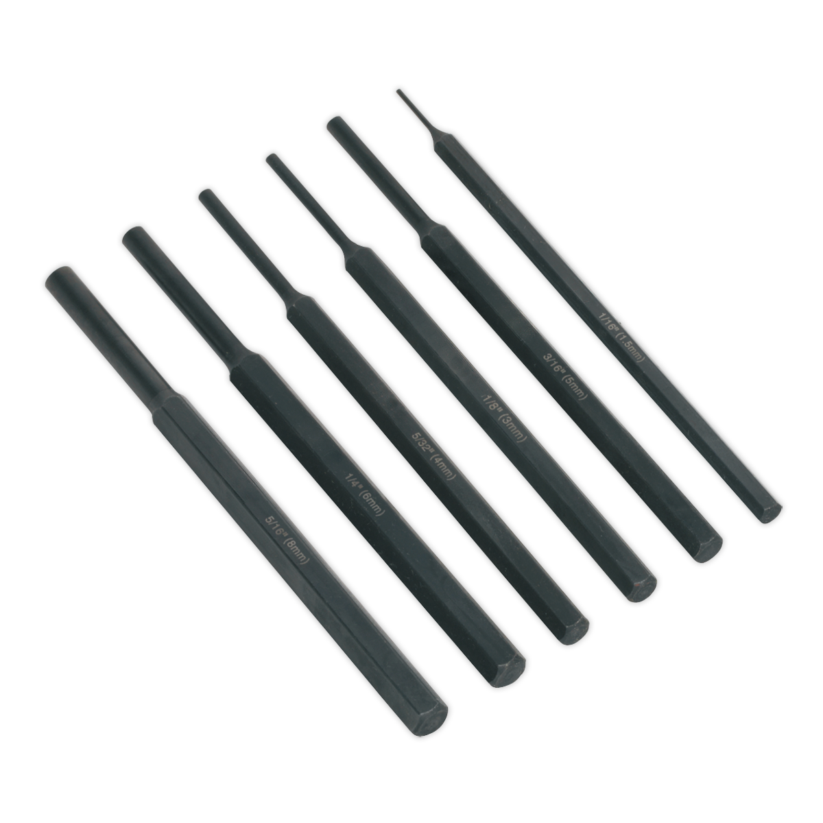 Sealey S0800 Siegen Parallel Pin Punch Set 6pc