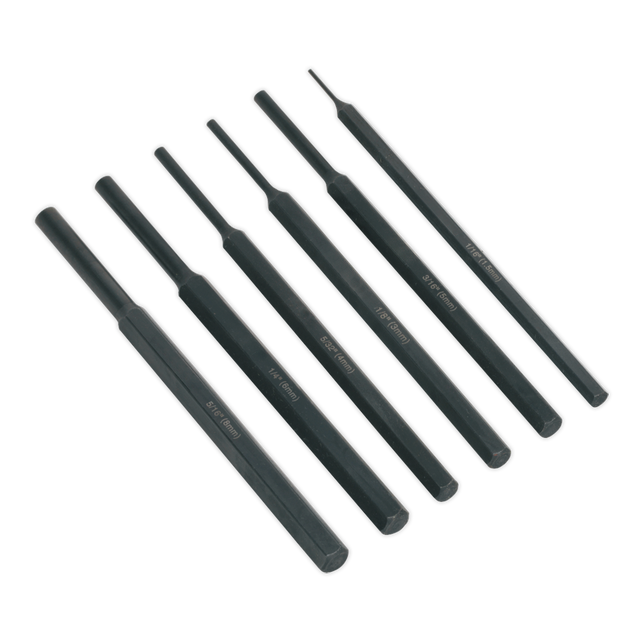 Sealey S0800 Siegen Parallel Pin Punch Set 6pc