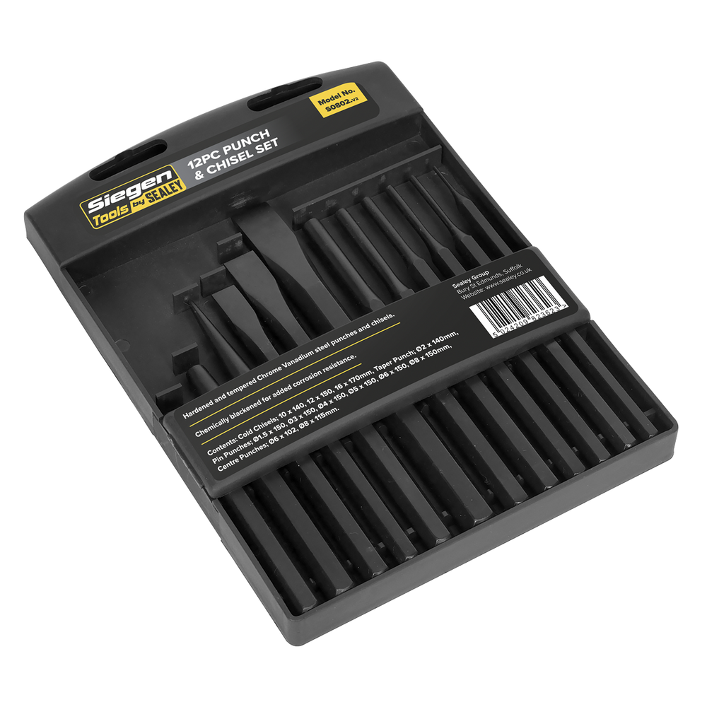 Sealey S0802 Siegen Punch & Chisel Set 12pc - additional view 4
