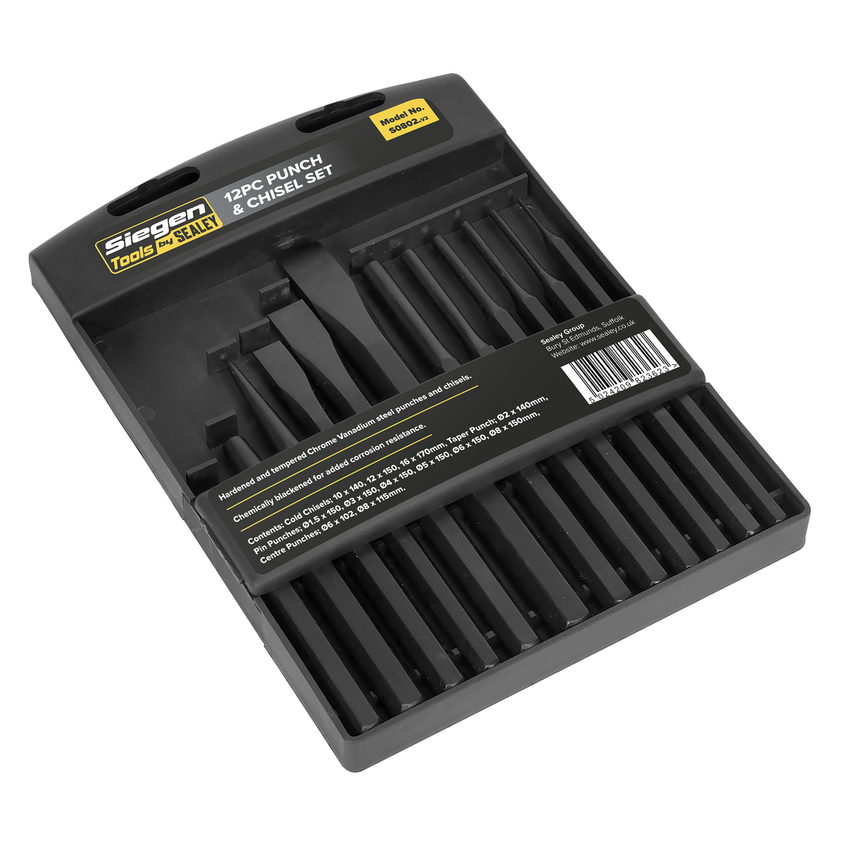 Sealey S0802 Siegen Punch & Chisel Set 12pc - additional view 4