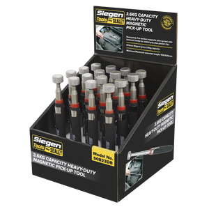 Sealey S0823DB Siegen Heavy-Duty Magnetic Pick-Up Tool 3.6kg Capacity - Display Box of 16 - additional view 2