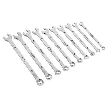 Sealey S0832 Siegen Extra-Long Combination Spanner Set 10pc - additional view 2