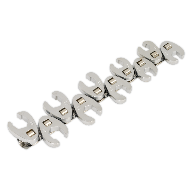 Sealey S0845 Siegen Flare Nut Crow's Foot Wrench Set 3/8"Sq Drive 10pc