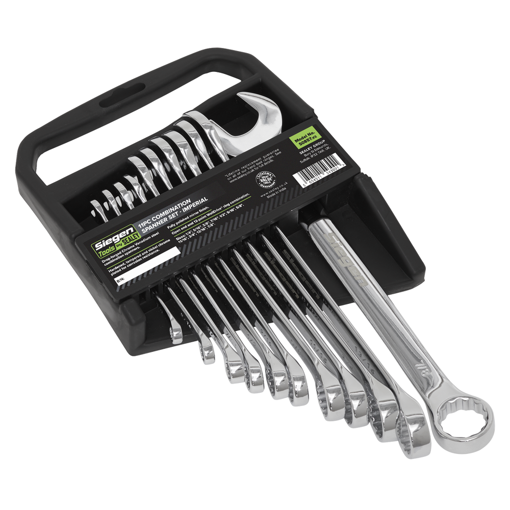 Sealey S0857 Siegen Imperial Combination Spanner Set 11pc - additional view 4