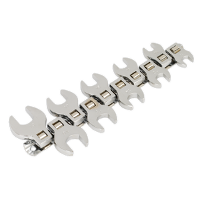 Sealey S0866 Siegen Crow's Foot Open-End Spanner Set 3/8"Sq Drive 10pc