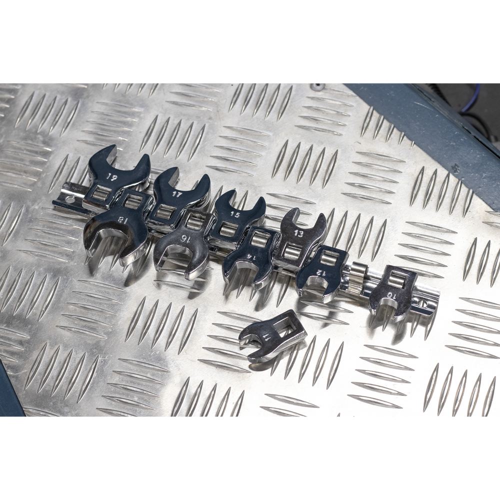 Sealey S0866 Siegen Crow's Foot Open-End Spanner Set 3/8"Sq Drive 10pc - additional view 4