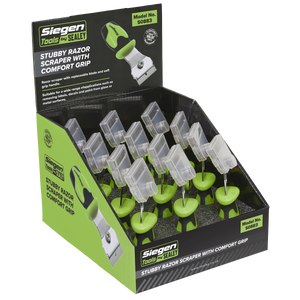 Sealey S0883 Siegen Razor Scraper with Comfort Grip - Display Box of 12