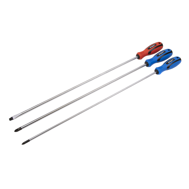 Sealey S0895 Siegen Extra-Long Screwdriver Set 3pc