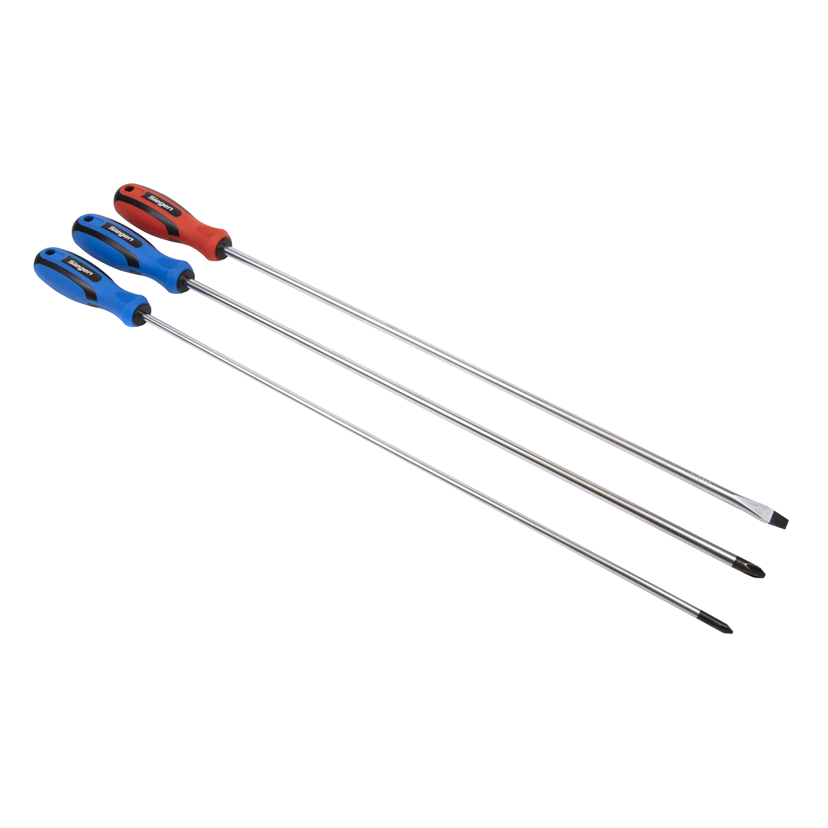 Sealey S0895 Siegen Extra-Long Screwdriver Set 3pc - additional view 2