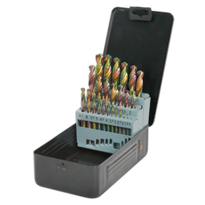Sealey S0938 Siegen HSS Edge Ground Drill Bit Set 25pc - DIN 338 - additional view 2