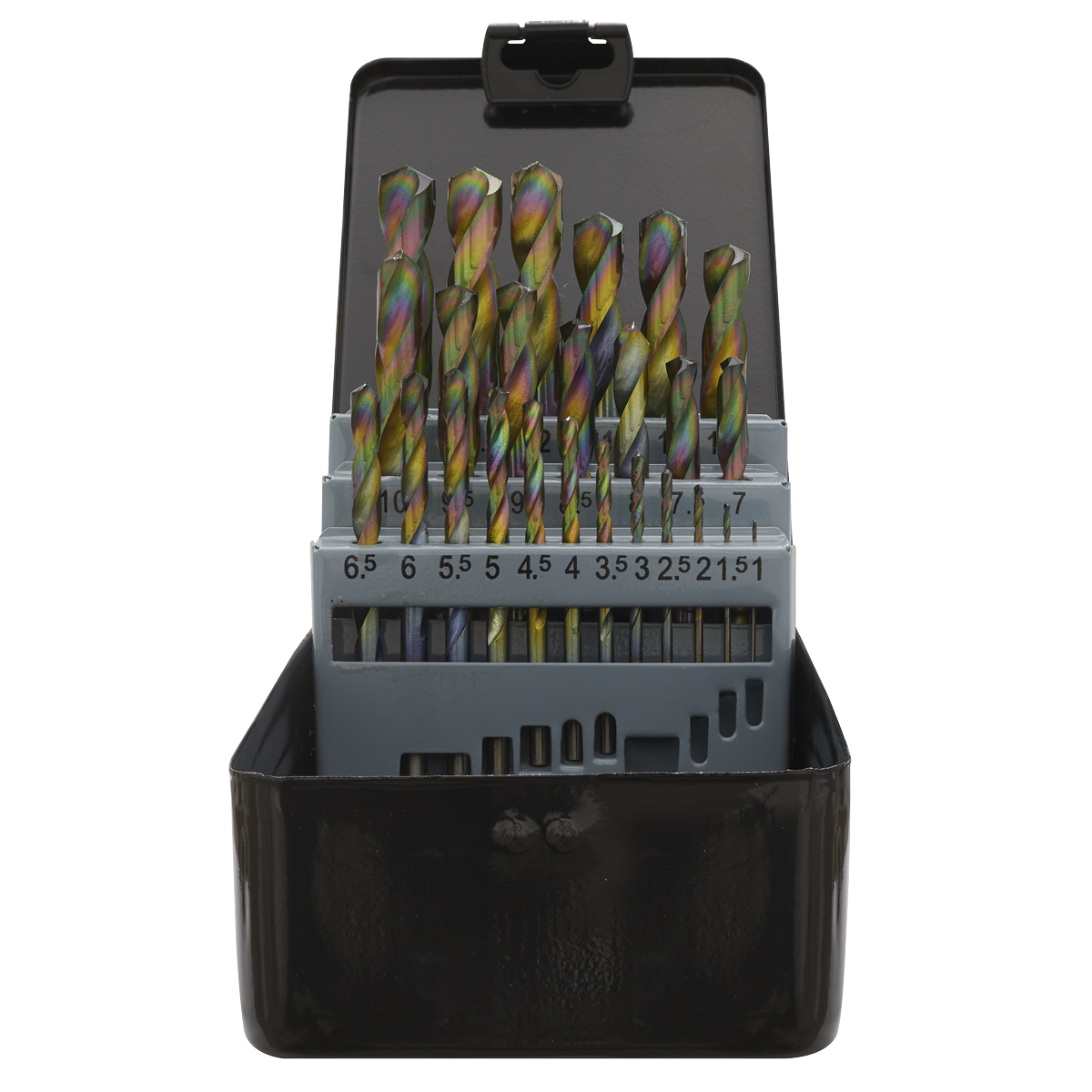 Sealey S0938 Siegen HSS Edge Ground Drill Bit Set 25pc - DIN 338 - additional view 3