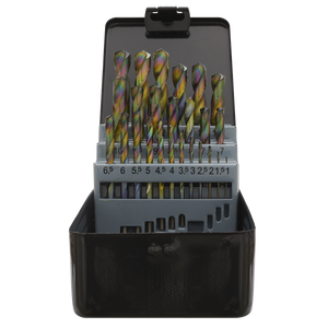 Sealey S0938 Siegen HSS Edge Ground Drill Bit Set 25pc - DIN 338 - additional view 3