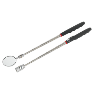Sealey S0941 Siegen Telescopic Magnetic LED Pick-Up Tool & Inspection Mirror Set 2pc