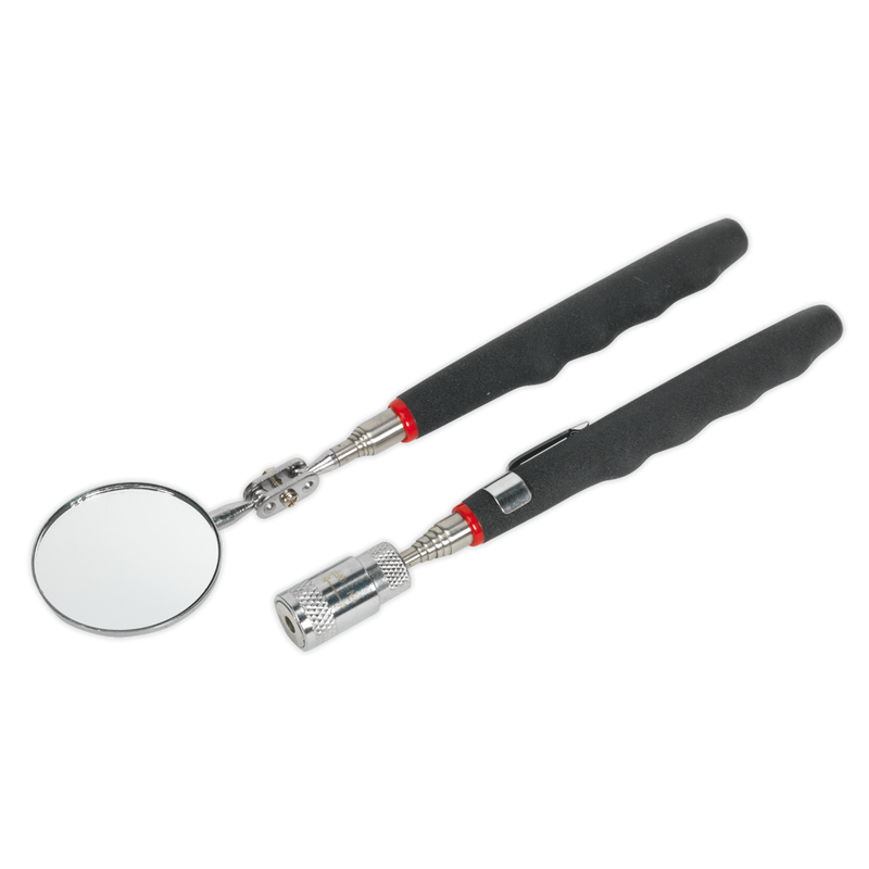 Sealey S0941 Siegen Telescopic Magnetic LED Pick-Up Tool & Inspection Mirror Set 2pc - additional view 3