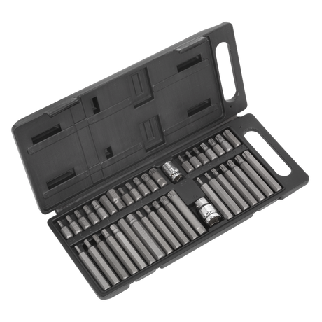 Sealey S0982 Siegen TRX-Star*/Hex/Spline Bit Set 3/8" & 1/2"Sq Drive 40pc