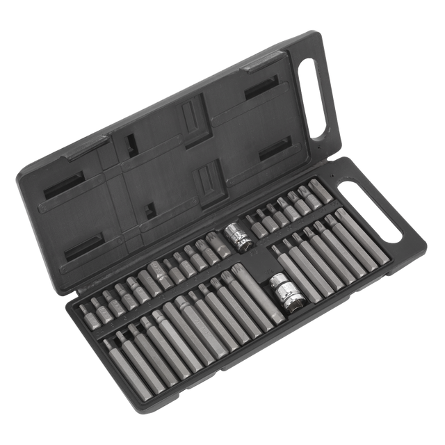 Sealey S0982 Siegen TRX-Star*/Hex/Spline Bit Set 3/8" & 1/2"Sq Drive 40pc