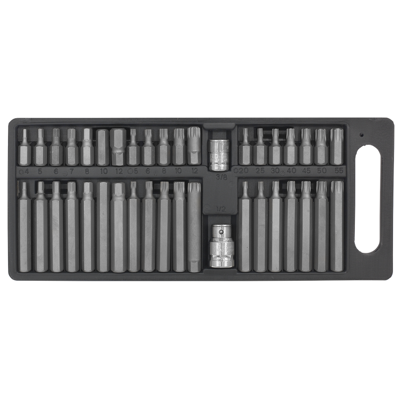 Sealey S0982 Siegen TRX-Star*/Hex/Spline Bit Set 3/8" & 1/2"Sq Drive 40pc - additional view 5