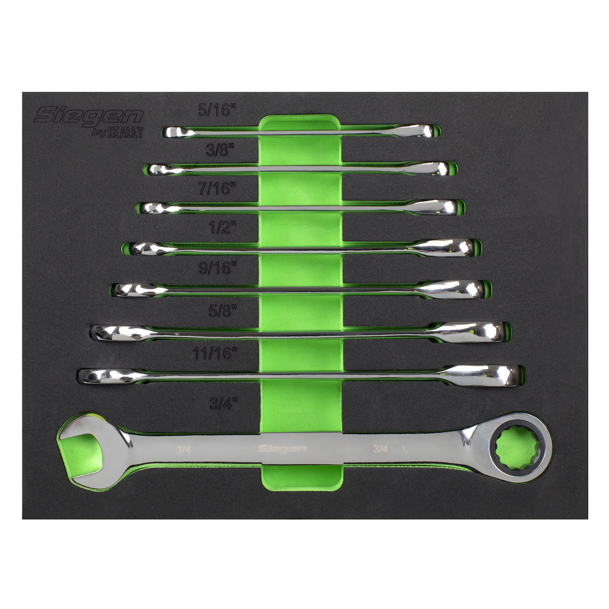 Sealey S0984 Siegen Imperial Combination Ratchet Spanner Set 8pc - additional view 3