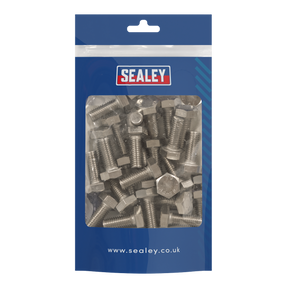 Sealey S1025 Stainless Steel Hex Head Set Screw M10 X 25 A2, DIN 933 - Pack of 25