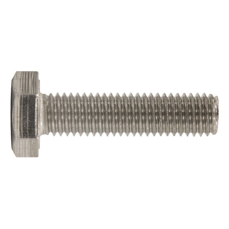 Sealey S1040 Stainless Steel Hex Head Set Screw DIN 933 - M10 X 40 A2 - Pack of 25 - additional view 3