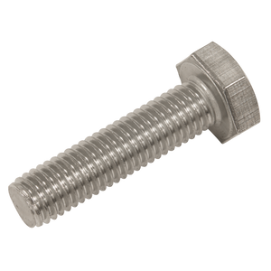 Sealey S1040 Stainless Steel Hex Head Set Screw DIN 933 - M10 X 40 A2 - Pack of 25