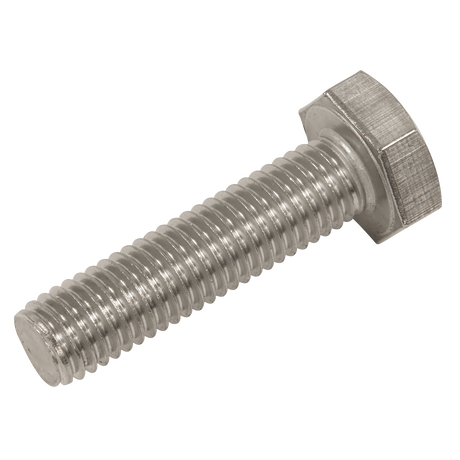 Sealey S1040 Stainless Steel Hex Head Set Screw DIN 933 - M10 X 40 A2 - Pack of 25