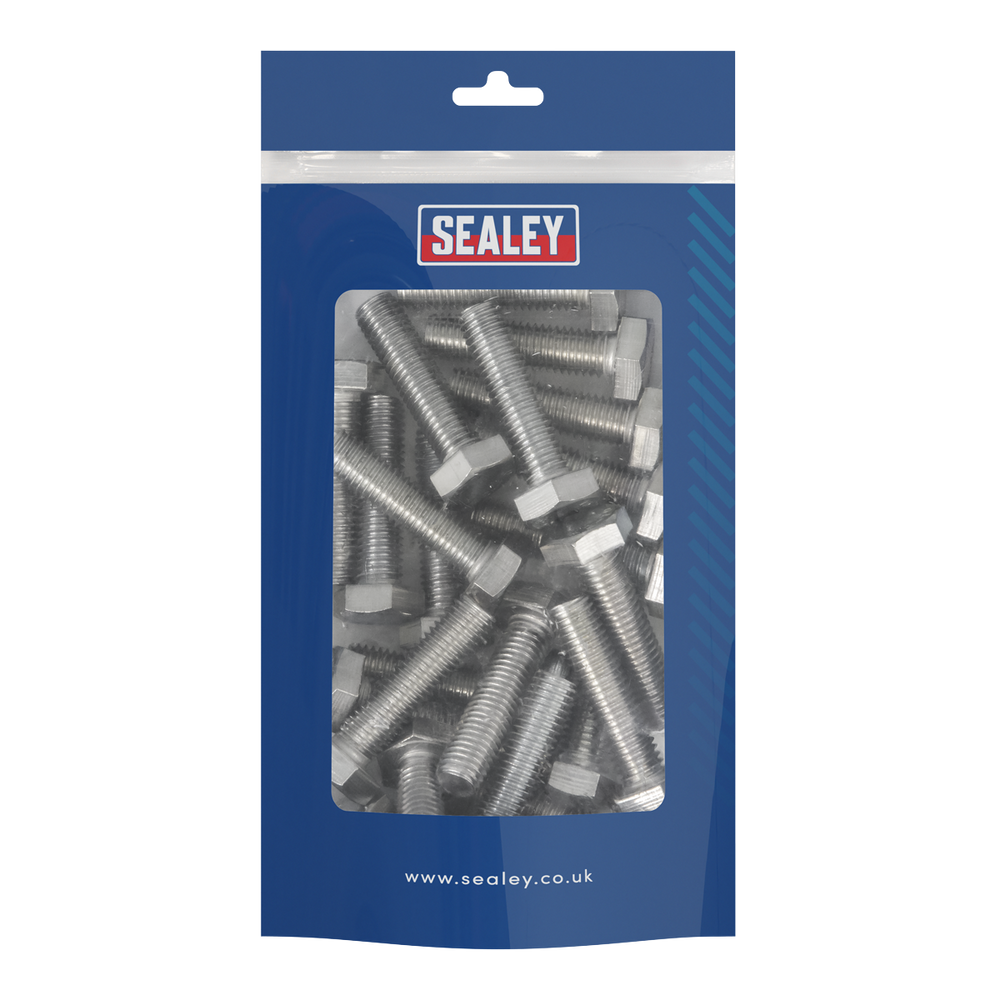 Sealey S1040 Stainless Steel Hex Head Set Screw DIN 933 - M10 X 40 A2 - Pack of 25 - additional view 5