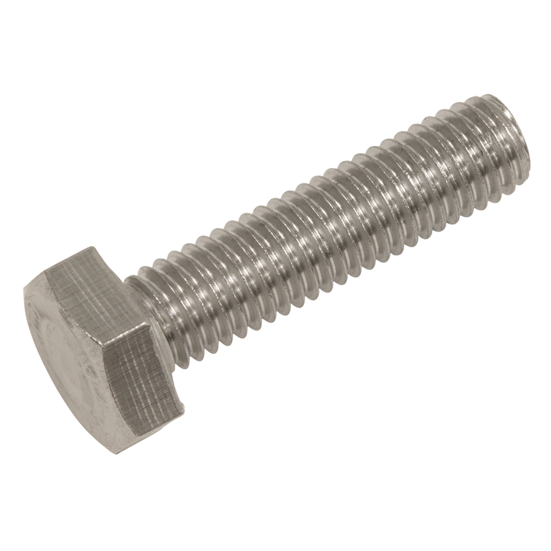 Sealey S1040 Stainless Steel Hex Head Set Screw DIN 933 - M10 X 40 A2 - Pack of 25 - additional view 2