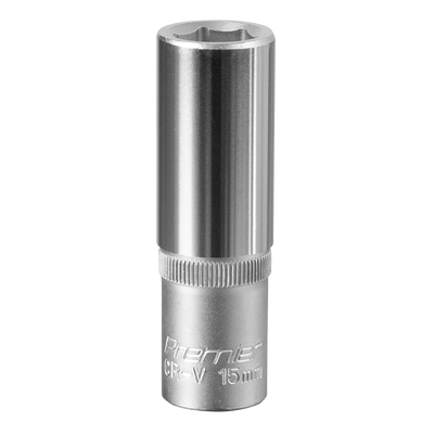 Sealey S1215D Premier Deep Socket 1/2"Sq Drive 15mm
