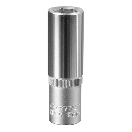 Sealey S1215D Premier Deep Socket 1/2"Sq Drive 15mm