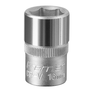Sealey S1216 Premier Socket 1/2"Sq Drive 16mm