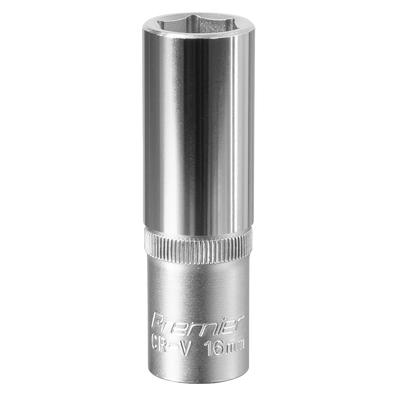 Sealey S1216D Premier Deep Socket 1/2"Sq Drive 16mm
